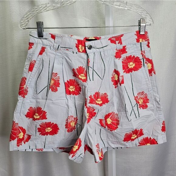 Obey Light Blue Floral Marino Shorts Size 28 - Picture 1 of 10